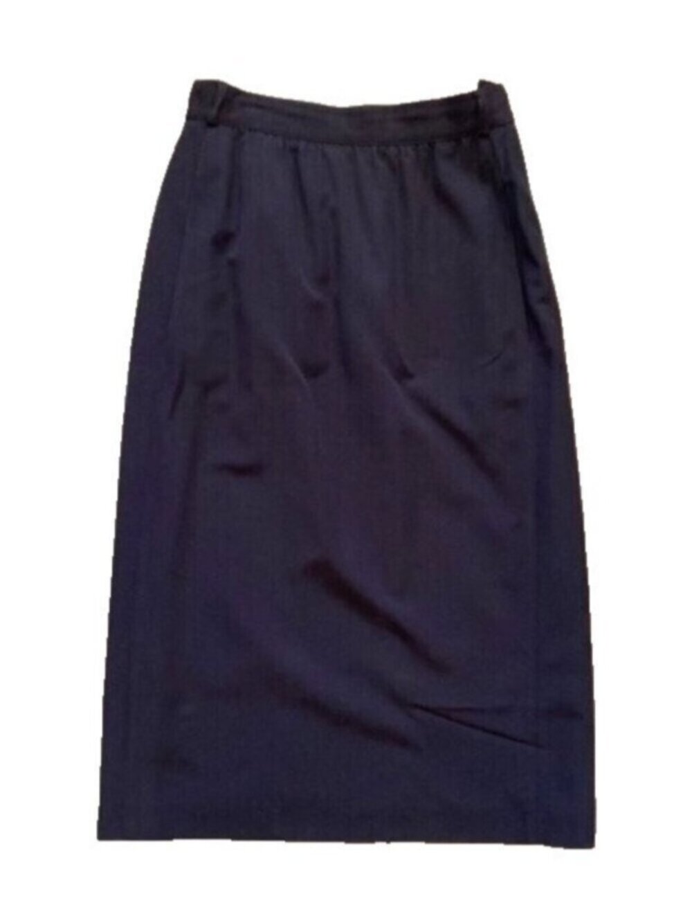 VTG Escada Margaretha Ley Midi Maxi Skirt Navy Blue Pockets Secretary 80s 4 / 36